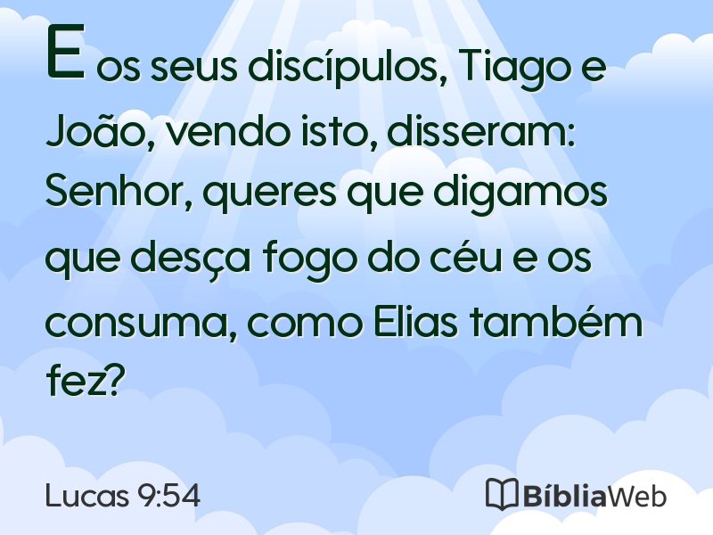 Lucas 9:54 em imagem para compartilhar