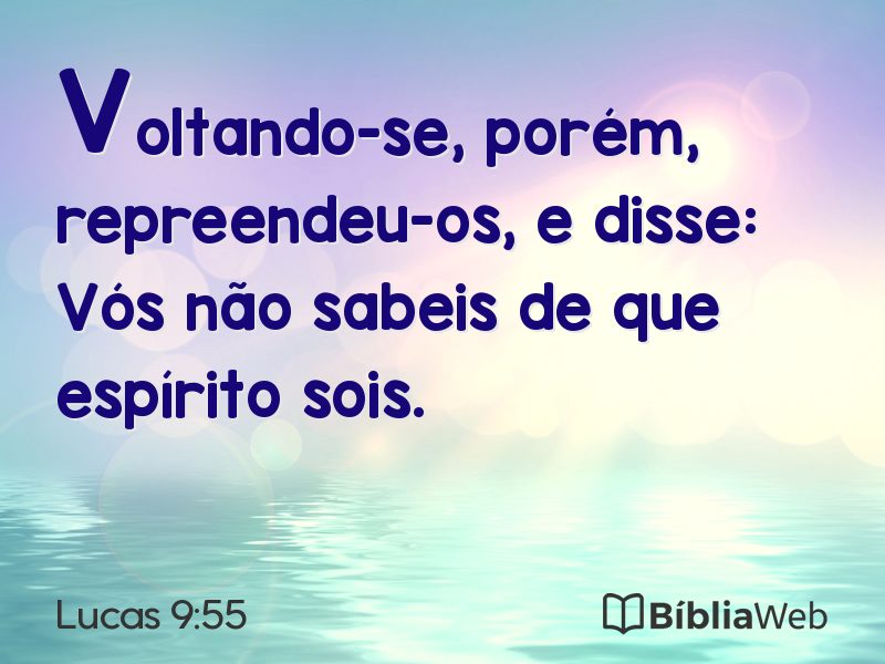 Lucas 9:55 em imagem para compartilhar