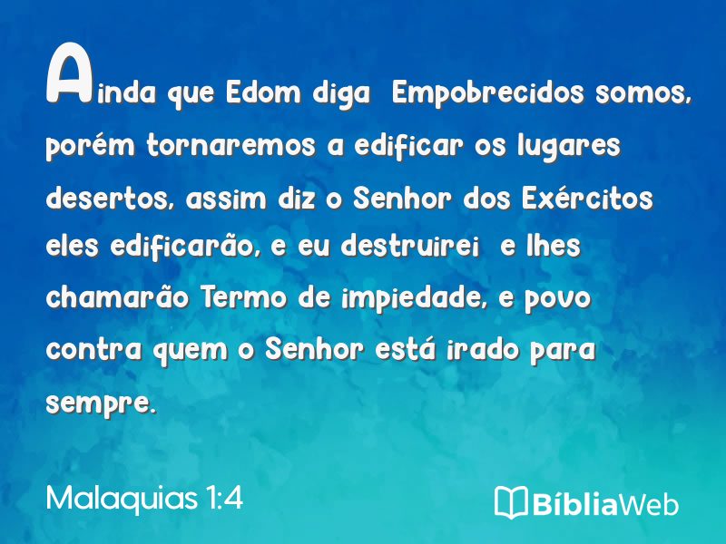 Malaquias 1:4 em imagem para compartilhar