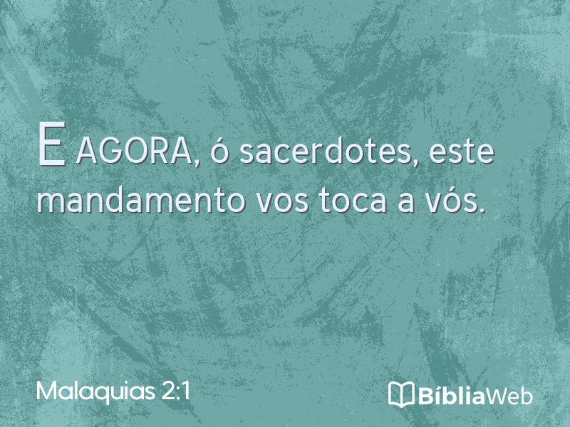 Malaquias 2:1 em imagem para compartilhar