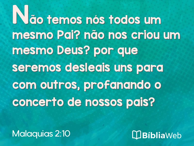 Malaquias 2:10 em imagem para compartilhar