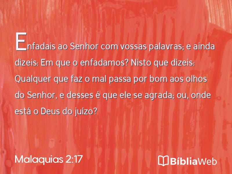 Malaquias 2:17 em imagem para compartilhar