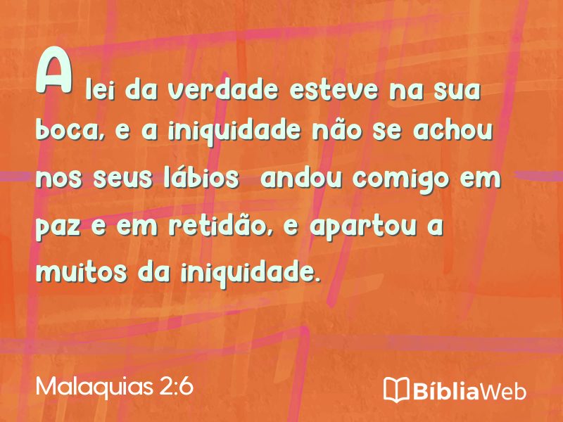 Malaquias 2:6 em imagem para compartilhar