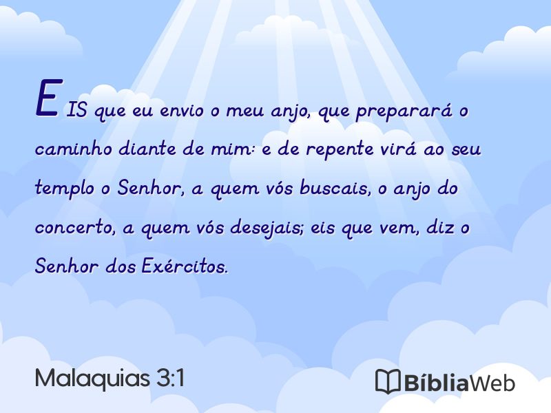 Malaquias 3:1 em imagem para compartilhar