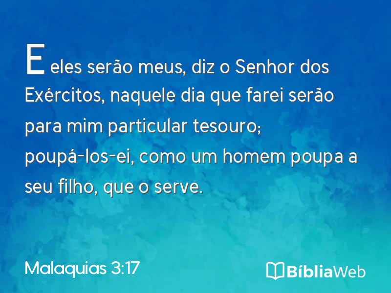 Malaquias 3:17 em imagem para compartilhar