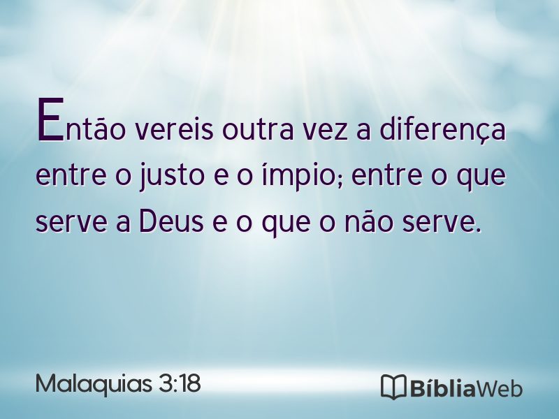 Malaquias 3:18 em imagem para compartilhar