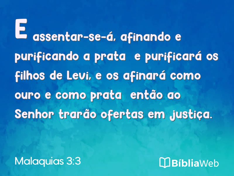 Malaquias 3:3 em imagem para compartilhar