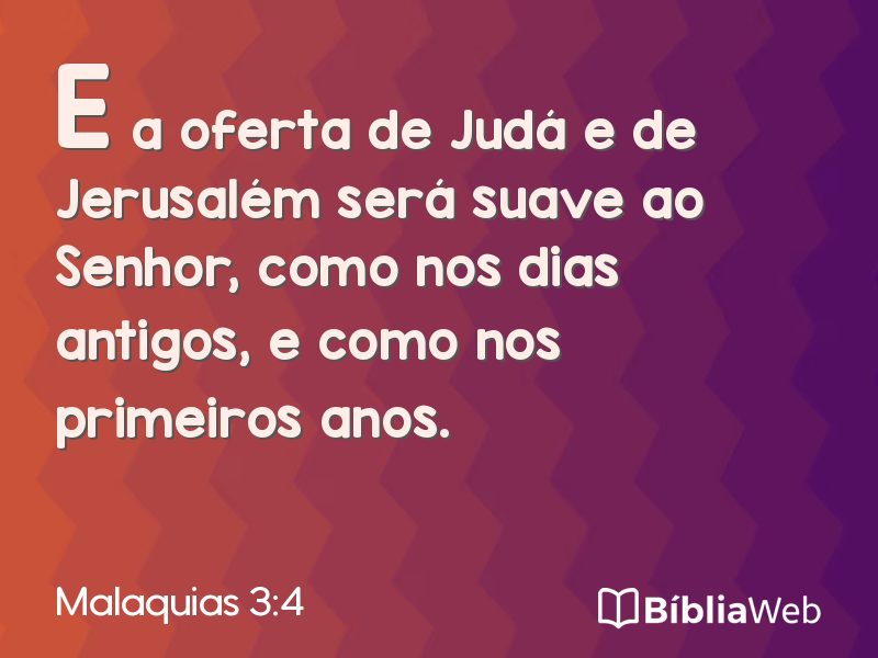 Malaquias 3:4 em imagem para compartilhar