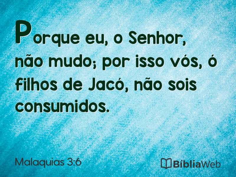 Malaquias 3:6 em imagem para compartilhar