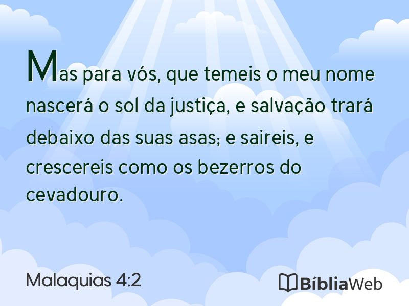 Malaquias 4:2 em imagem para compartilhar