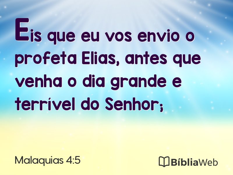Malaquias 4:5 em imagem para compartilhar