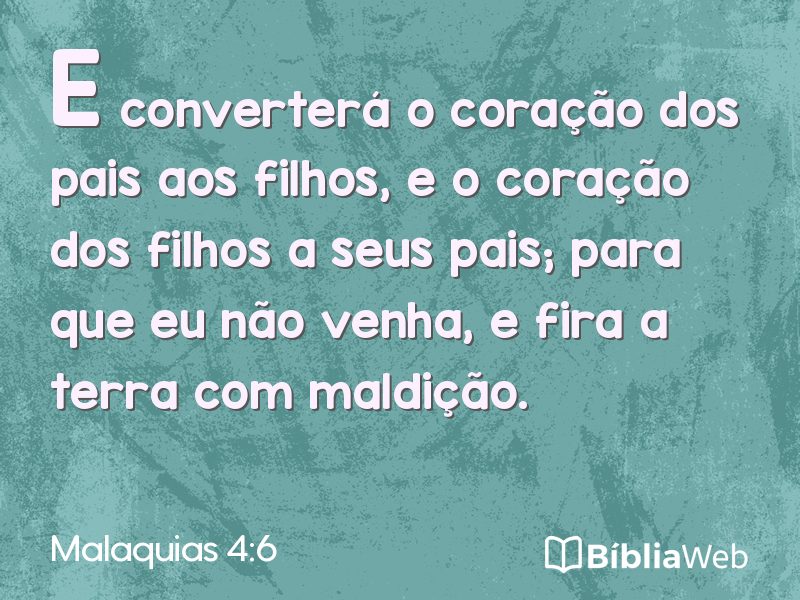 Malaquias 4:6 em imagem para compartilhar