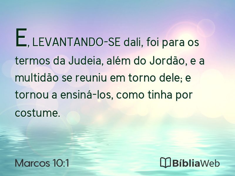Marcos 10:1 em imagem para compartilhar