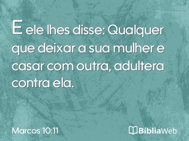 Marcos 10:11 em imagem para compartilhar