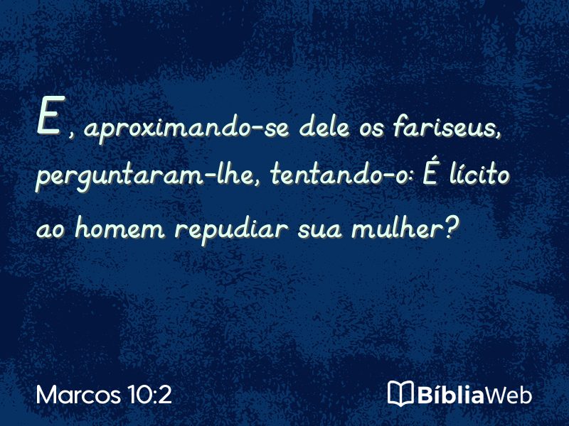 Marcos 10:2 em imagem para compartilhar