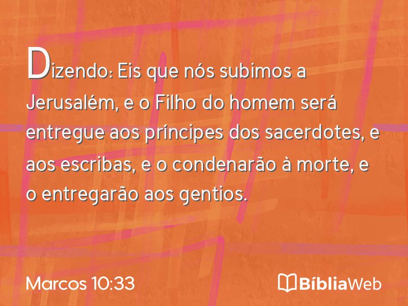 Marcos 10:33 em imagem para compartilhar