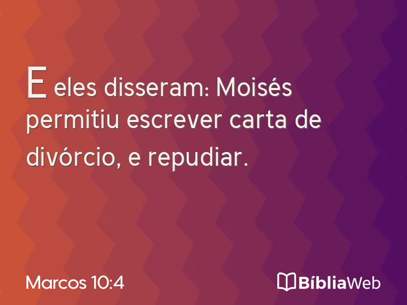 Marcos 10:4 em imagem para compartilhar