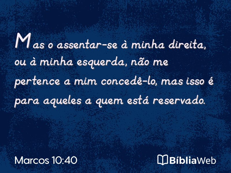 Marcos 10:40 em imagem para compartilhar