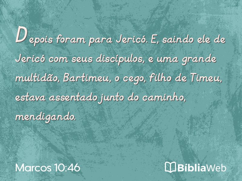 Marcos 10:46 em imagem para compartilhar