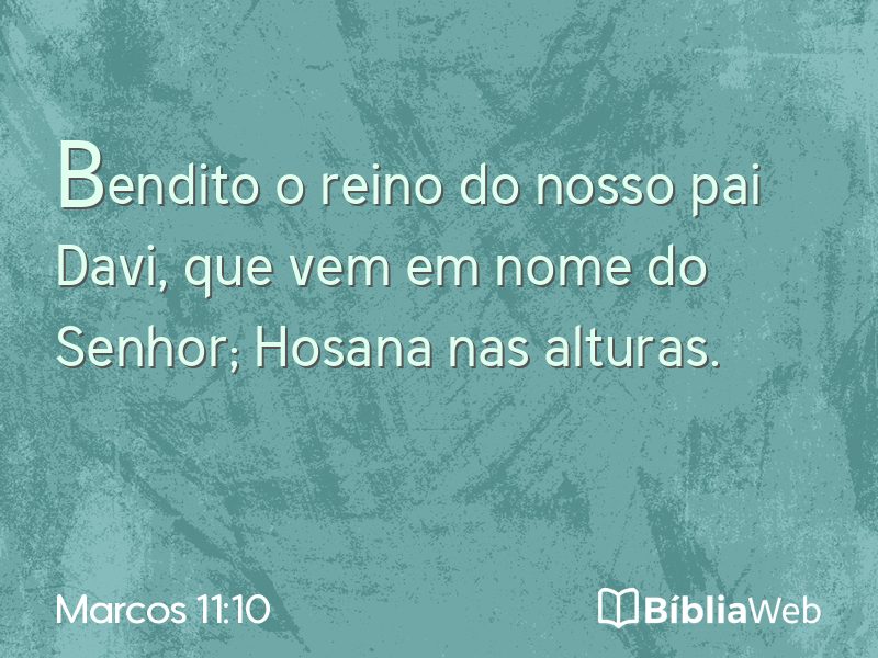 Marcos 11:10 em imagem para compartilhar