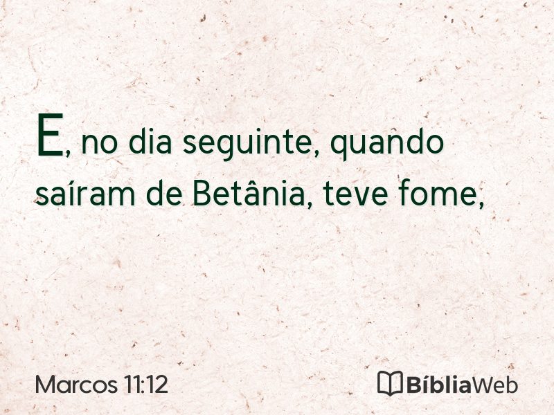 Marcos 11:12 em imagem para compartilhar