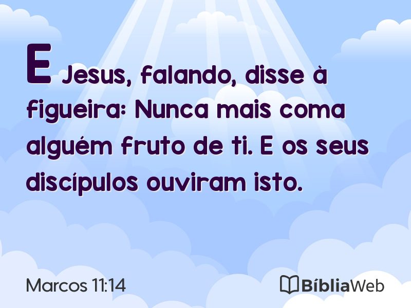 Marcos 11:14 em imagem para compartilhar