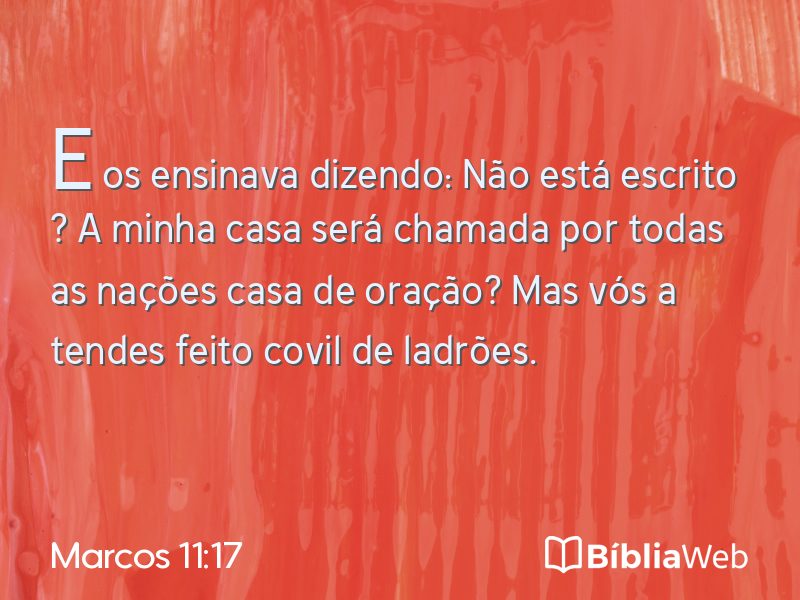 Marcos 11:17 em imagem para compartilhar