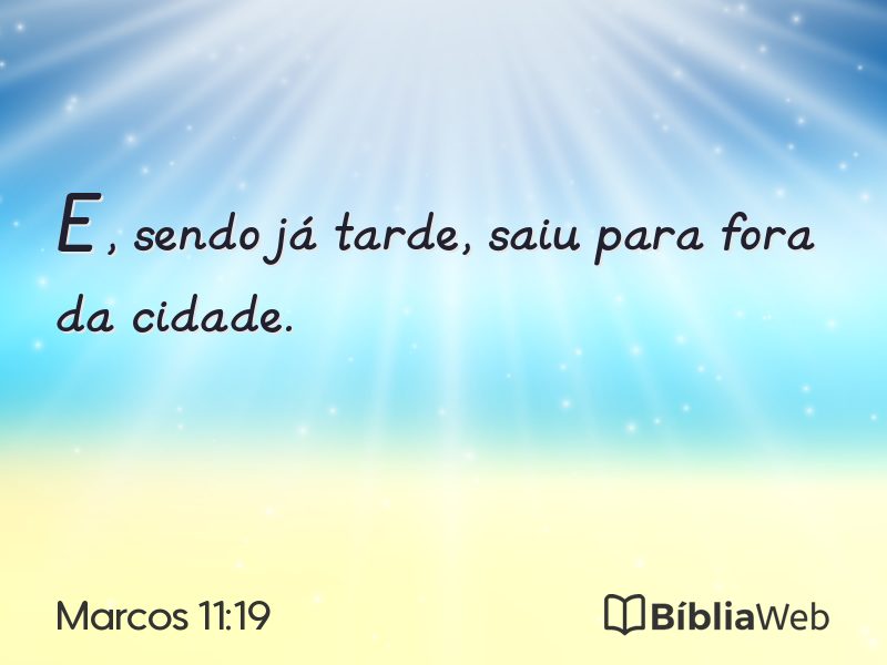 Marcos 11:19 em imagem para compartilhar