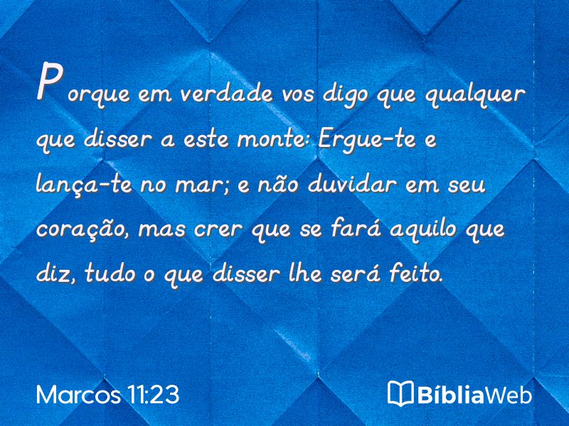 Marcos 11:23 em imagem para compartilhar