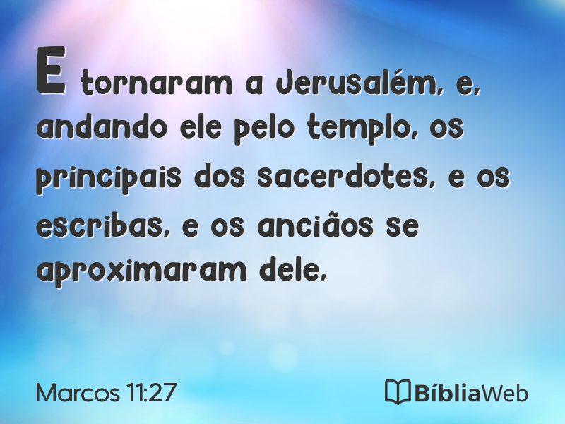 Marcos 11:27 em imagem para compartilhar