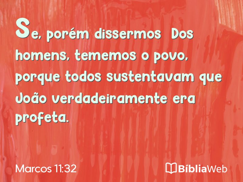 Marcos 11:32 em imagem para compartilhar