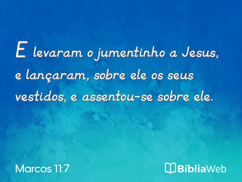 Marcos 11:7 em imagem para compartilhar