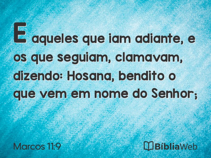 Marcos 11:9 em imagem para compartilhar
