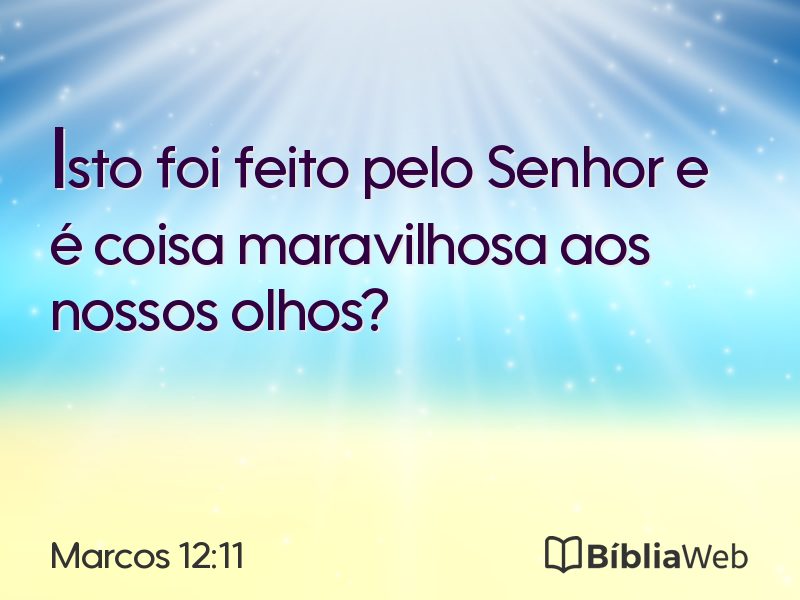 Marcos 12:11 em imagem para compartilhar