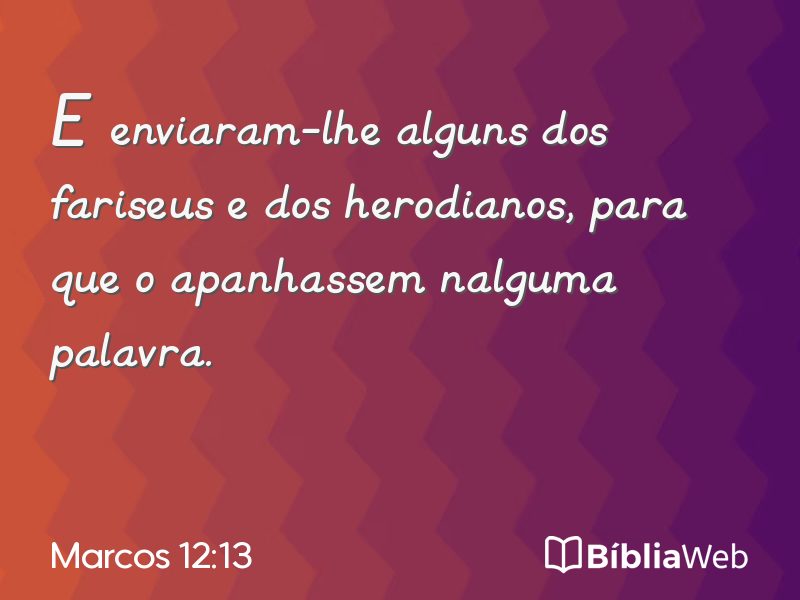 Marcos 12:13 em imagem para compartilhar