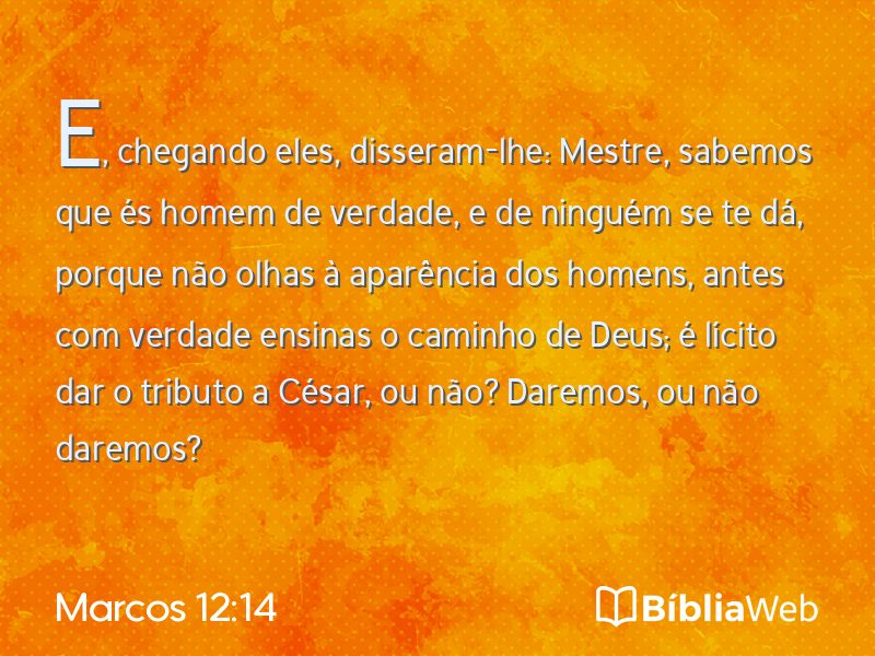 Marcos 12:14 em imagem para compartilhar