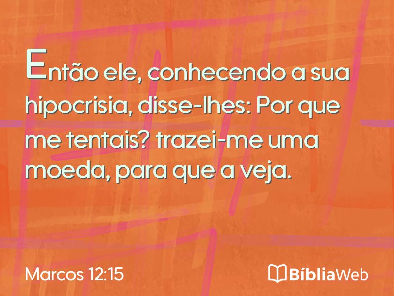 Marcos 12:15 em imagem para compartilhar