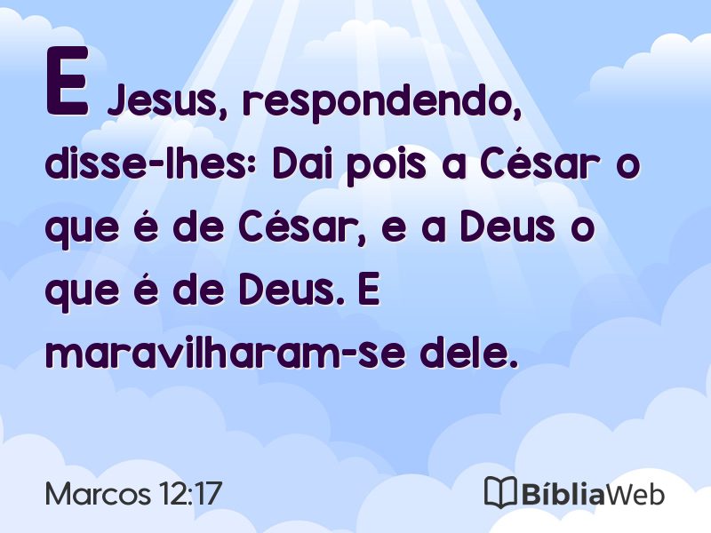 Marcos 12:17 em imagem para compartilhar