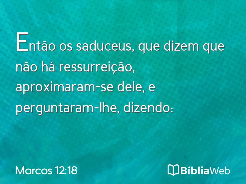 Marcos 12:18 em imagem para compartilhar