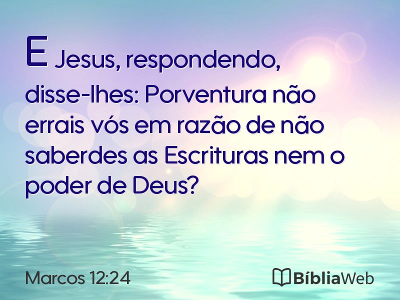 Marcos 12:24 em imagem para compartilhar