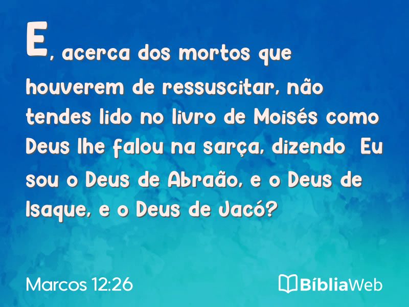 Marcos 12:26 em imagem para compartilhar