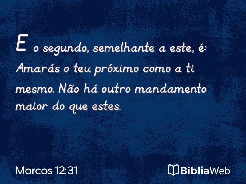 Marcos 12:31 em imagem para compartilhar