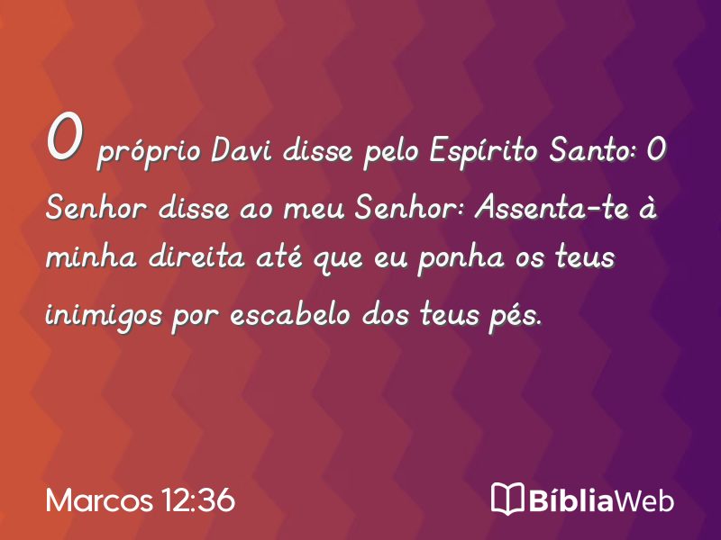 Marcos 12:36 em imagem para compartilhar