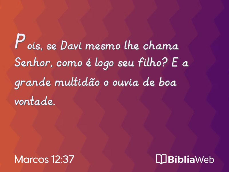 Marcos 12:37 em imagem para compartilhar