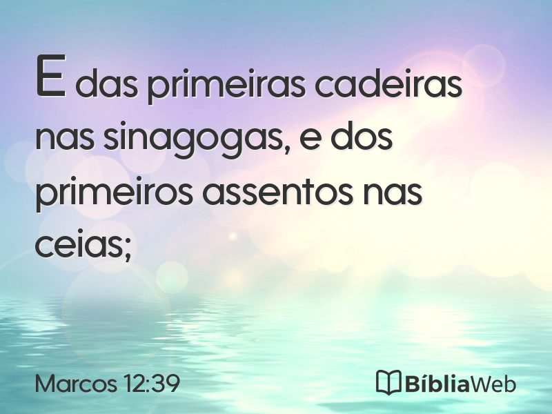 Marcos 12:39 em imagem para compartilhar