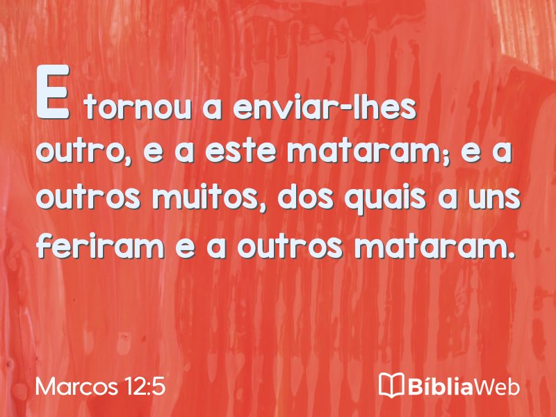 Marcos 12:5 em imagem para compartilhar