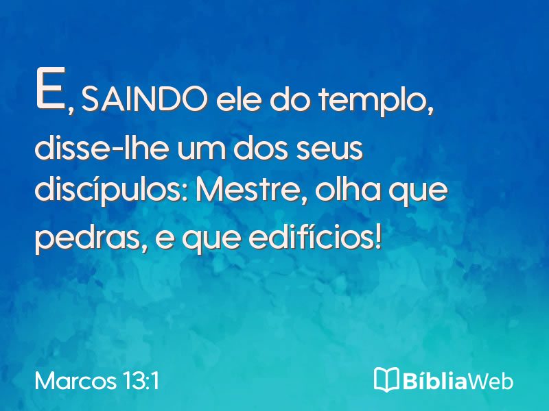Marcos 13:1 em imagem para compartilhar