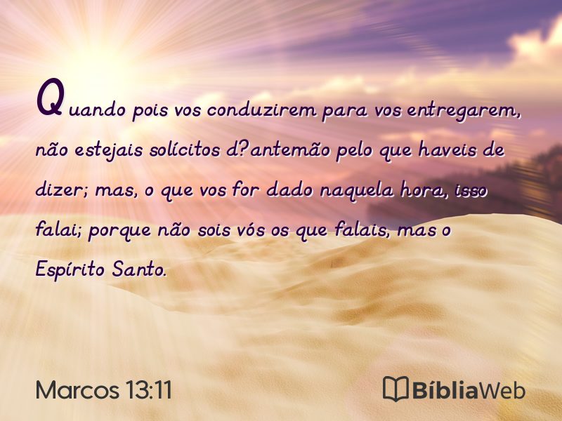 Marcos 13:11 em imagem para compartilhar