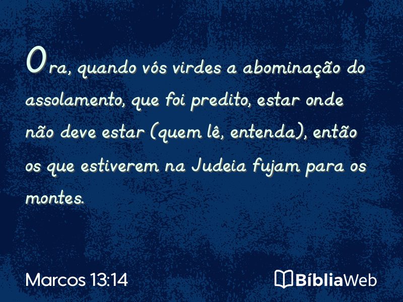 Marcos 13:14 em imagem para compartilhar