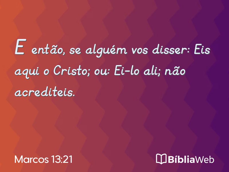 Marcos 13:21 em imagem para compartilhar